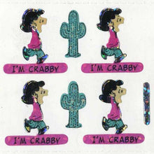 Load image into Gallery viewer, Wholesale - Pack of 12 Prismatic Stickers - Lucy I&#39;m Crabby