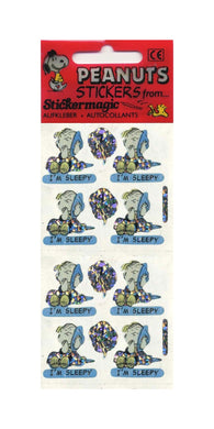 Wholesale - Pack of 12 Prismatic Stickers - Linus I'm Sleepy