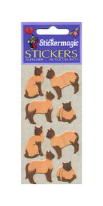 Wholesale - Pack of 12 Furrie Stickers - Siamese Cats