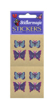 Load image into Gallery viewer, Wholesale - Pack of 12 Furrie Stickers - Blue Butterflies