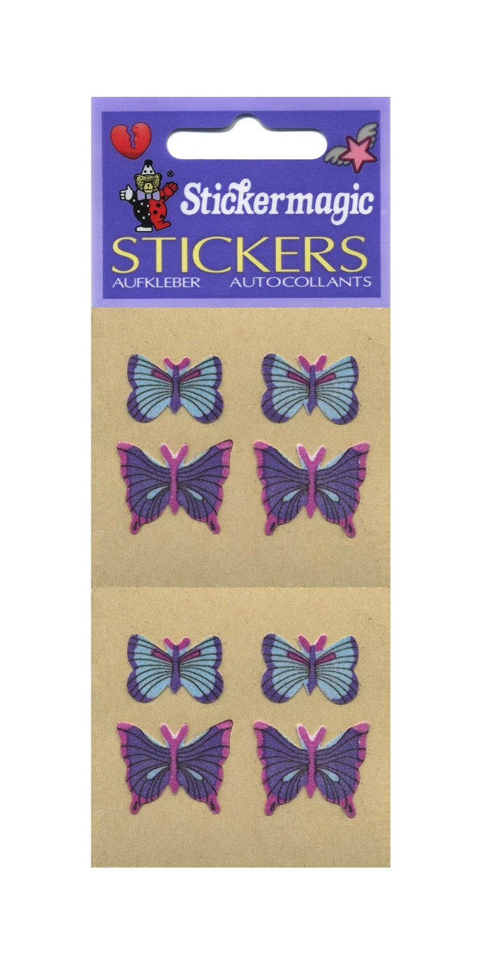 Wholesale - Pack of 12 Furrie Stickers - Blue Butterflies