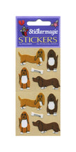 Load image into Gallery viewer, Wholesale - Pack of 12 Furrie Stickers - Basset Hounds