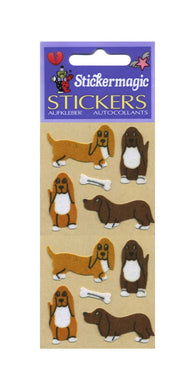 Wholesale - Pack of 12 Furrie Stickers - Basset Hounds