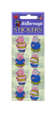 Wholesale - Pack of 12 Pearlie Stickers - Boy & Girl Piggies