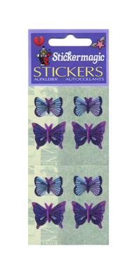 Wholesale - Pack of 12 Pearlie Stickers - Blue Butterflies