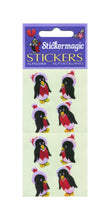 Load image into Gallery viewer, Wholesale - Pack of 12 Pearlie Stickers - Winter Penguins