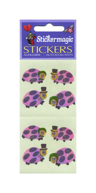 Wholesale - Pack of 12 Pearlie Stickers - Ladybird