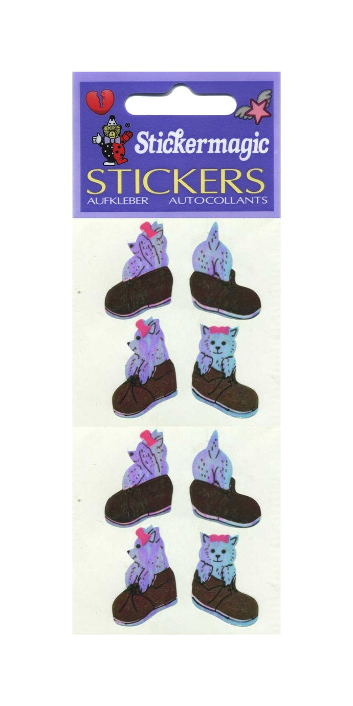 Wholesale - Pack of 12 Pearlie Stickers - Puppies In Shoes