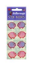 Load image into Gallery viewer, Wholesale - Pack of 12 Pearlie Stickers - Pink Pigs