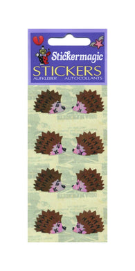 Wholesale - Pack of 12 Pearlie Stickers - Hedgehogs