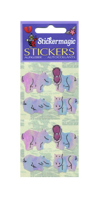 Wholesale - Pack of 12 Pearlie Stickers - Hippos