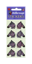 Load image into Gallery viewer, Wholesale - Pack of 12 Pearlie Stickers - Zebras