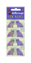 Load image into Gallery viewer, Wholesale - Pack of 12 Pearlie Stickers - Purple Cats