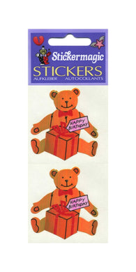 Wholesale - Pack of 12 Pearlie Stickers - Birthday Bear