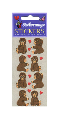 Wholesale - Pack of 12 Furrie Stickers - Love Chimps