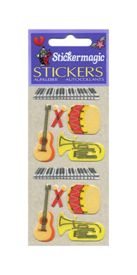 Wholesale - Pack of 12 Furrie Stickers - Drum, Piano and Guitar