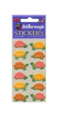 Wholesale - Pack of 12 Furrie Stickers - Multi Coloured Tortoises