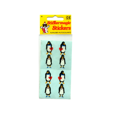 Pack of Paper Stickers - Love Penguins