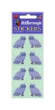 Load image into Gallery viewer, Wholesale - Pack of 12 Paper Stickers - Purple Cats