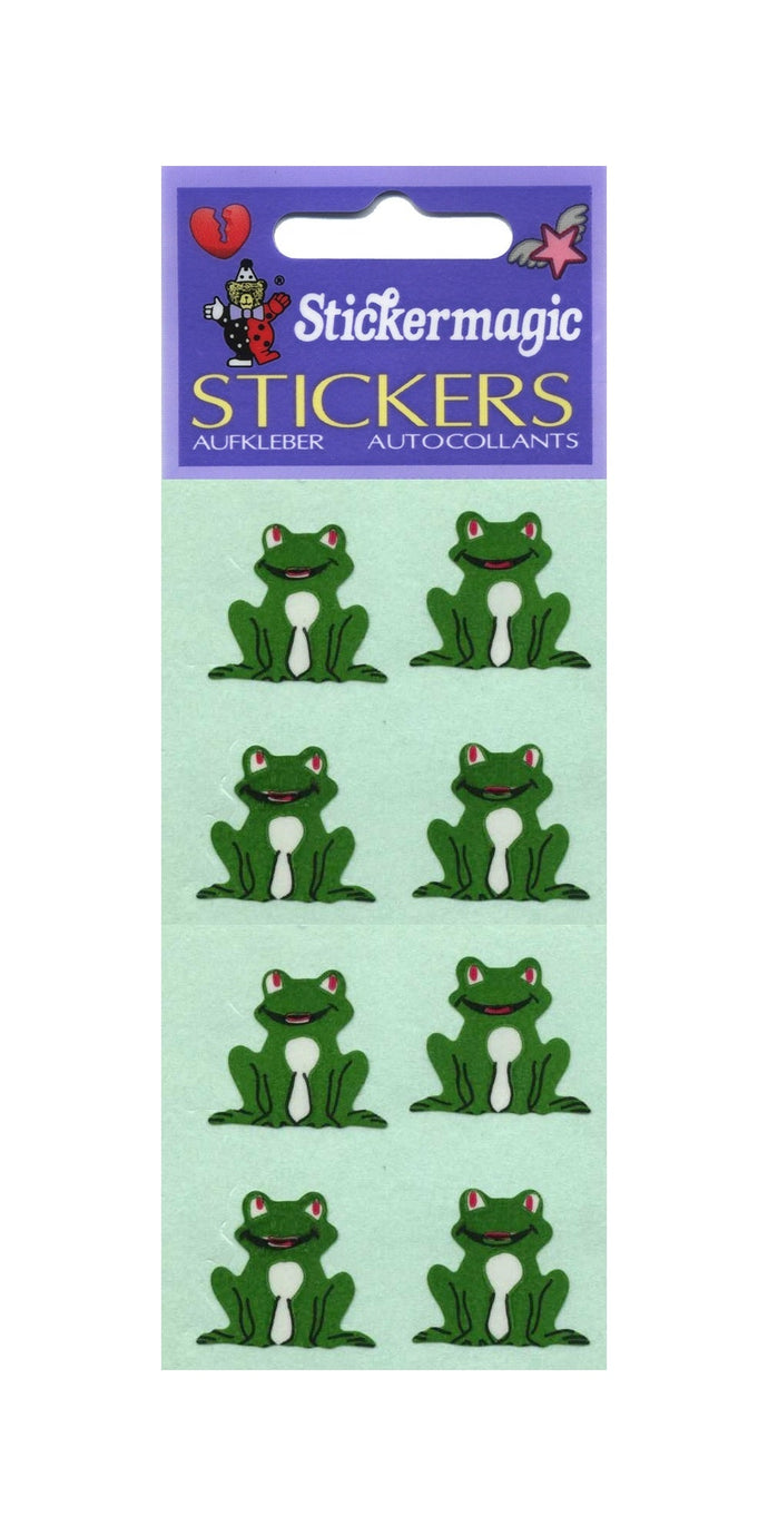 Wholesale - Pack of 12 Paper Stickers - Frogs Sitting