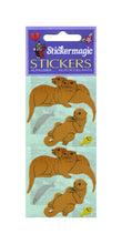 Load image into Gallery viewer, Wholesale - Pack of 12 Paper Stickers - Otters