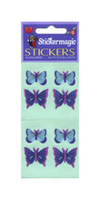 Load image into Gallery viewer, Wholesale - Pack of 12 Paper Stickers - Blue Butterflies