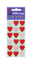 Load image into Gallery viewer, Wholesale - Pack of 12 Paper Stickers - Red Hearts