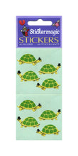 Load image into Gallery viewer, Wholesale - Pack of 12 Paper Stickers - Green Tortoises