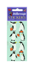 Load image into Gallery viewer, Wholesale - Pack of 12 Paper Stickers - Penguin Family