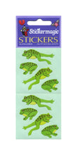 Load image into Gallery viewer, Wholesale - Pack of 12 Paper Stickers - Jumping Frogs