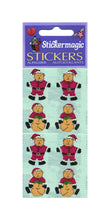 Load image into Gallery viewer, Wholesale - Pack of 12 Paper Stickers - Santa Bears