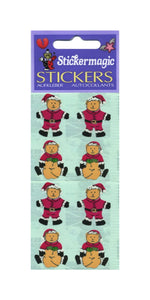 Wholesale - Pack of 12 Paper Stickers - Santa Bears