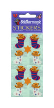 Load image into Gallery viewer, Wholesale - Pack of 12 Paper Stickers - Bear In Stocking