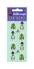 Load image into Gallery viewer, Wholesale - Pack of 12 Paper Stickers - Snowmen