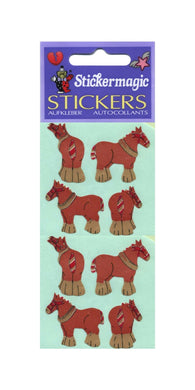 Wholesale - Pack of 12 Paper Stickers - Shire Horses