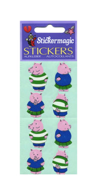 Wholesale - Pack of 12 Paper Stickers - Boy & Girl Piggies