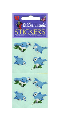 Wholesale - Pack of 12 Paper Stickers - Blue Birds