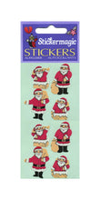 Load image into Gallery viewer, Wholesale - Pack of 12 Paper Stickers - Mini Santas