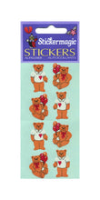 Load image into Gallery viewer, Wholesale - Pack of 12 Paper Stickers - Teddies In T-Shirts