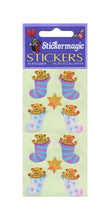 Load image into Gallery viewer, Wholesale - Pack of 12 Pearlie Stickers - Bear In Stocking