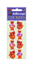 Load image into Gallery viewer, Wholesale - Pack of 12 Pearlie Stickers - Teddies In T-Shirts