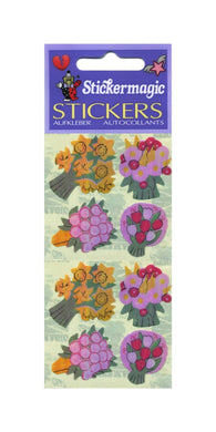 Wholesale - Pack of 12 Pearlie Stickers - Floral Posies