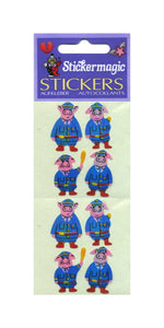 Wholesale - Pack of 12 Pearlie Stickers - Piggie Police