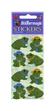 Wholesale - Pack of 12 Pearlie Stickers - Frog Wearing Hat