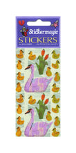 Load image into Gallery viewer, Wholesale - Pack of 12 Pearlie Stickers - Swans And Cygnets