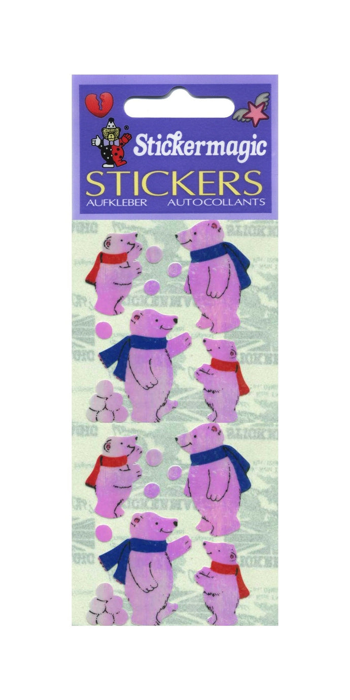 Wholesale - Pack of 12 Pearlie Stickers - Polar Bear