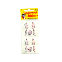Load image into Gallery viewer, Wholesale - Pack of 12 Paper Stickers - Ghosts &amp; Skull