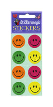 Load image into Gallery viewer, Wholesale - Pack of 12 Paper Stickers - Smiley Faces