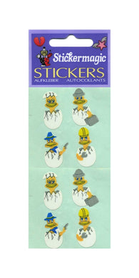 Wholesale - Pack of 12 Paper Stickers - Chicks In Eggs