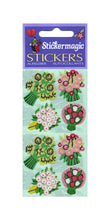 Load image into Gallery viewer, Wholesale - Pack of 12 Paper Stickers - Floral Posies